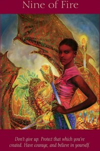Empowering Daily Tarot Nine Fire